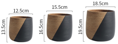 JYW113 Textured cement planter with dual colors