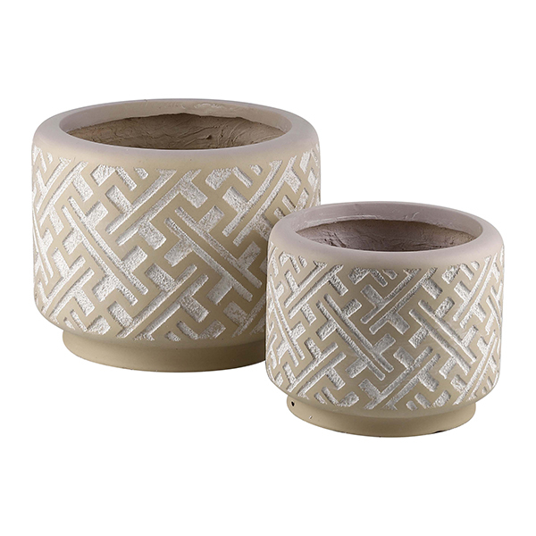 JLFX126906 Geometry design fiberclay garden planters