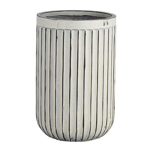 JLFX126910 Fluted tall fiberclay planter pots for indoor and outdoor use