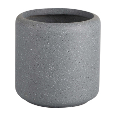 JLFX126917 Cylinder shape fiberclay planters grey