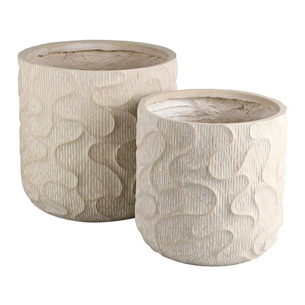 JLFX126905 Hot sale Garden large size fiberclay planters