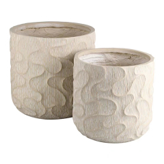 JLFX126905 Hot sale Garden large size fiberclay planters