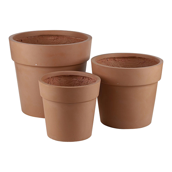 JLFX126914-3 3PCS set fiber clay flower pots for indoor and outdoor use