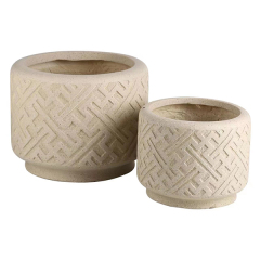 JLFX126906 Geometry design fiberclay garden planters
