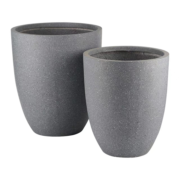 JLFX126915 Large taper fiberclay planters Grey