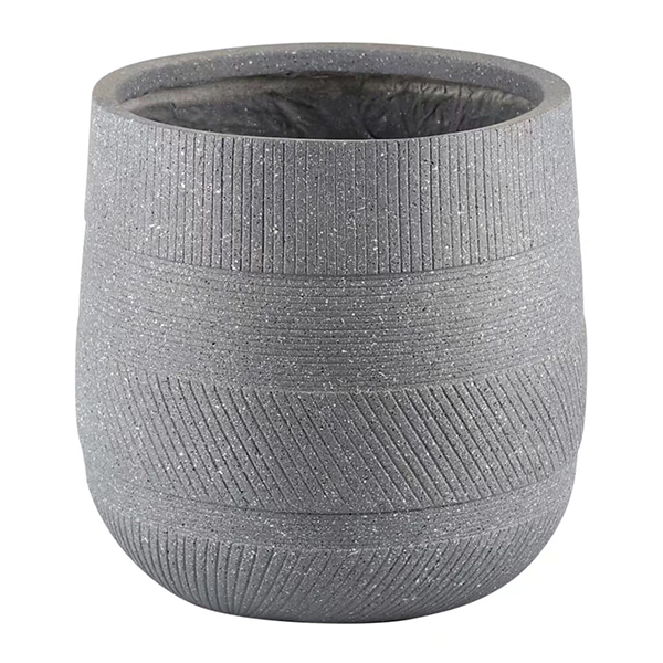JLFX126909 Grey fiberclay planter pots for outdoor use