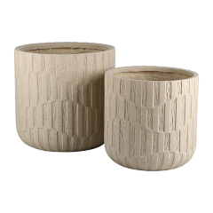 JLFX126904 Outdoor large textured fiberclay planter pots