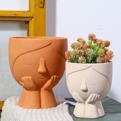 JLXL0117 Head design terrocatta planter pots