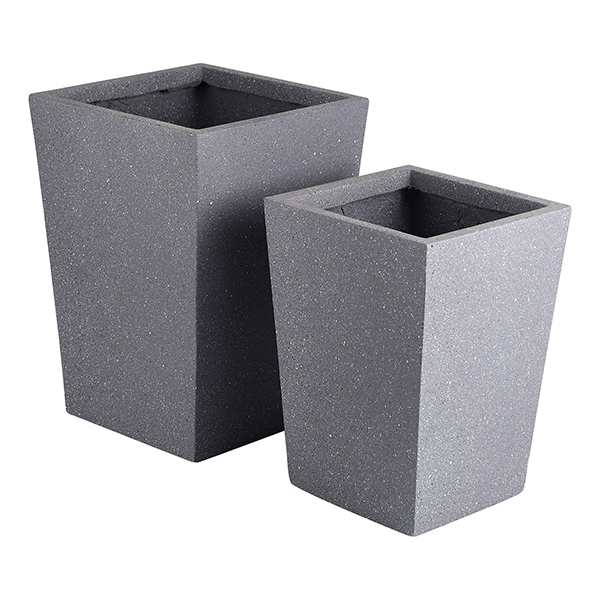 JLFX126927 Square taper outdoor fiberclay planters