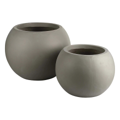 JLFX126925 Ball shaped large size fiberclay plant pots