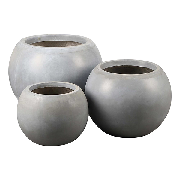 JLFX126925 Ball shaped large size fiberclay plant pots