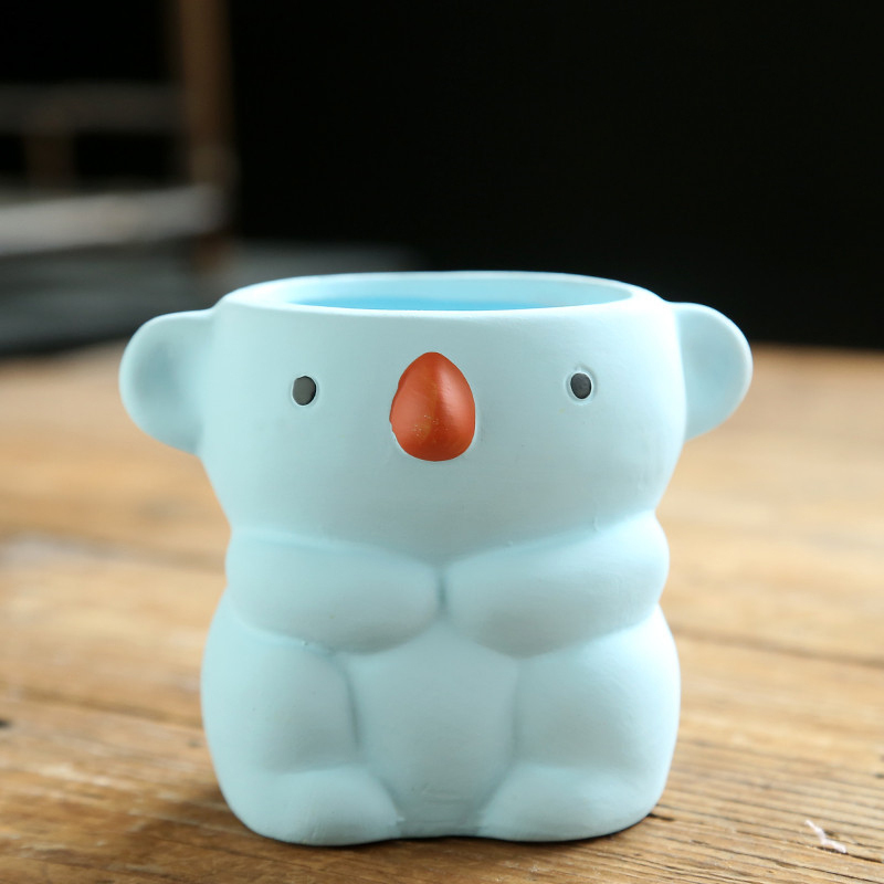 JLSG3318 Koala design animal ceramic succulent pot