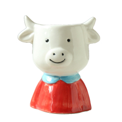 JLSG3322 Cow design animal ceramic succulent pot
