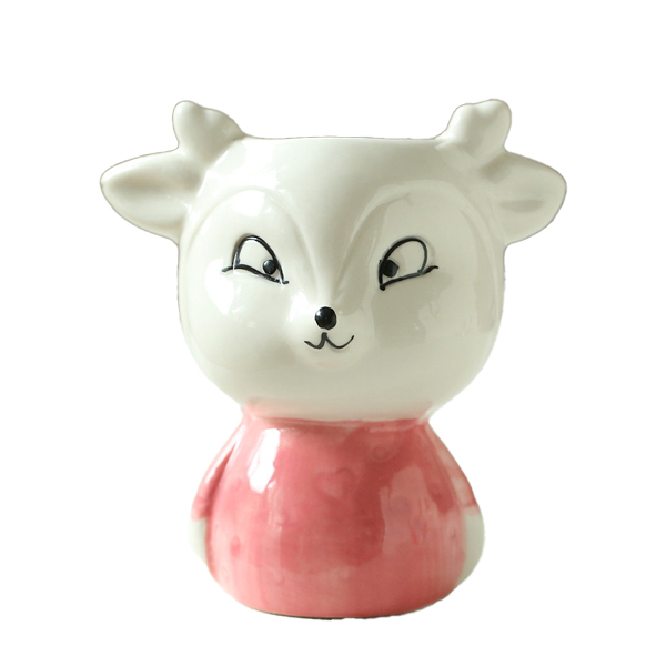 JLSG3320 Fox design animal ceramic succulent pot