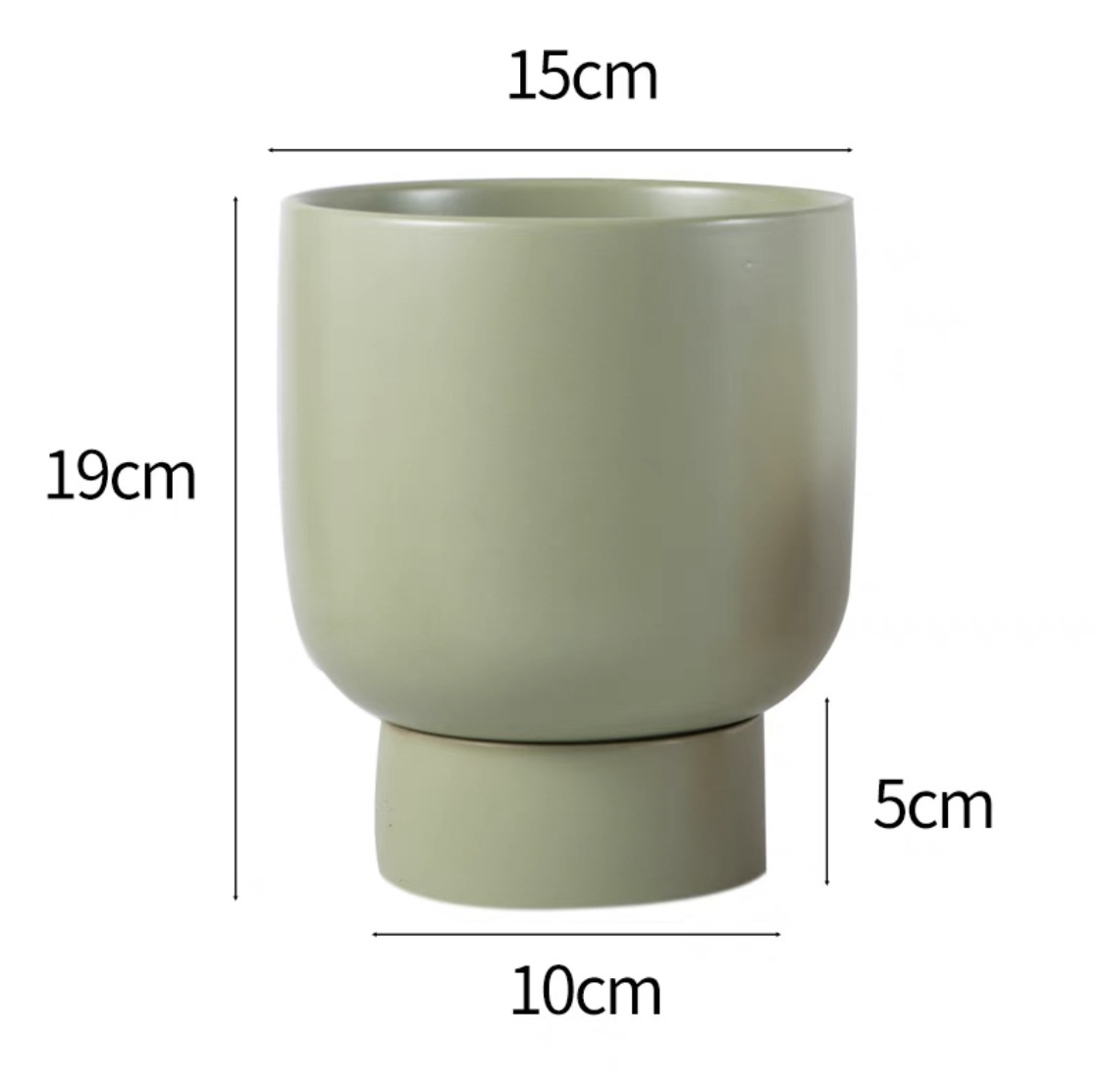 JLJS3607 Matte Ceramic planter pot with saucer