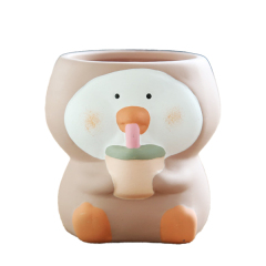 JLSG3328 Snowman baby ceramic succulent pot