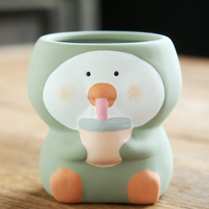 JLSG3328 Snowman baby ceramic succulent pot