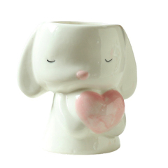JLSG3321 Rabbit design animal ceramic succulent pot