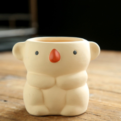 JLSG3318 Koala design animal ceramic succulent pot