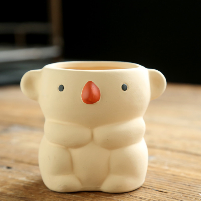 JLSG3318 Koala design animal ceramic succulent pot