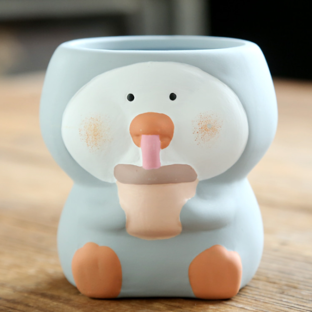 JLSG3328 Snowman baby ceramic succulent pot