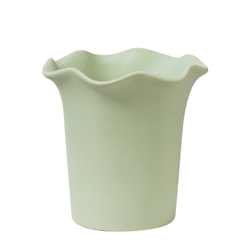JLYF3908 Floral design matte glazed ceramic plant pot