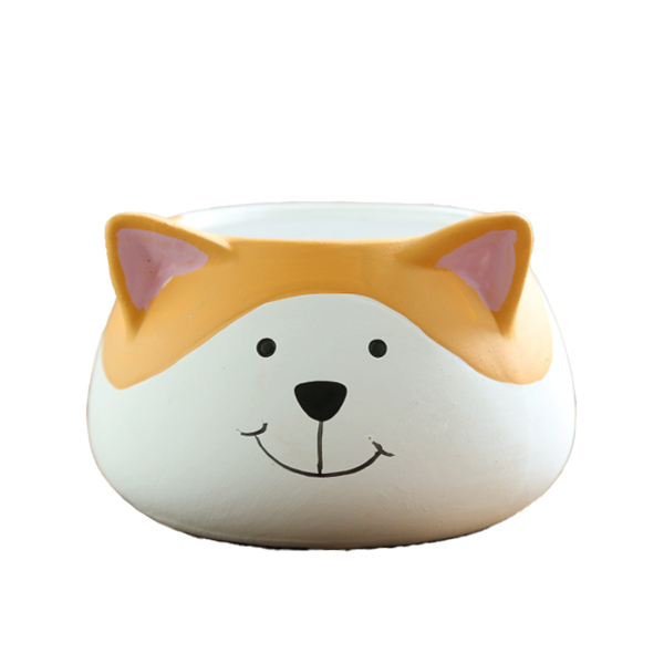 JLSG3333 Hand Painting dog animal mini succulent pot cearmic