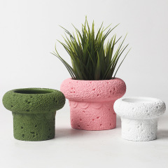 JYW143 Lava effect indoor cement pots