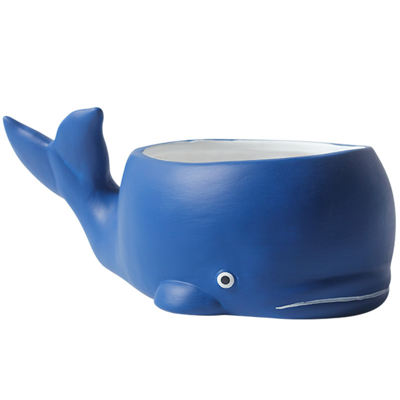 JYW2100 Whale design indoor garden ceramic pot