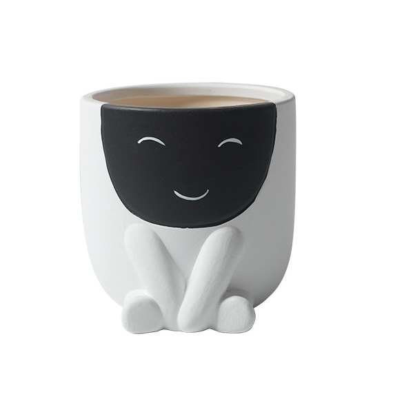 JYW2112 Addorable ceramic Animal pots with hand painting