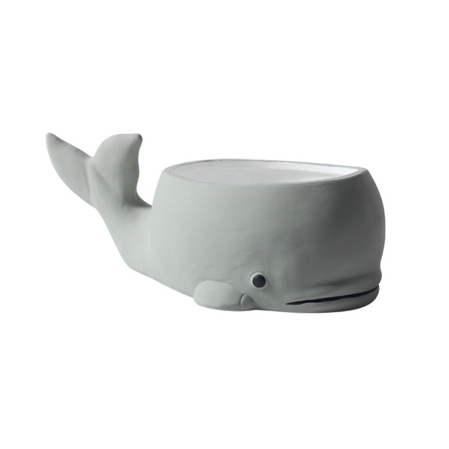JYW2100 Whale design indoor garden ceramic pot