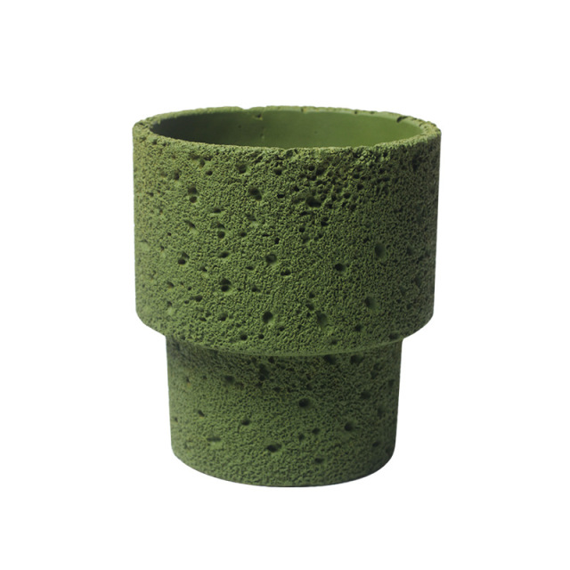 JYW145 Lava effect unique design cement pot for indoor garden