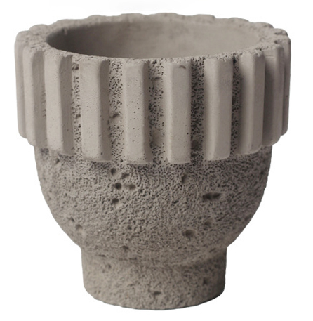 JYW144 Lava effect unique design cement pot for indoor garden