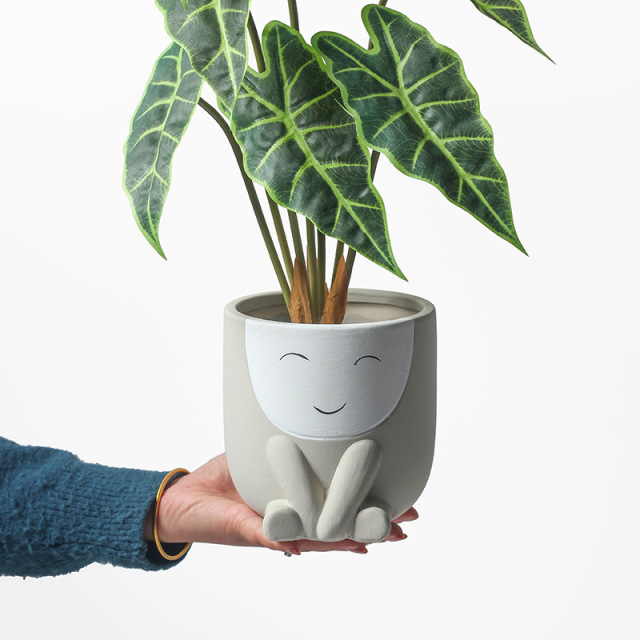 JYW2112 Addorable ceramic Animal pots with hand painting