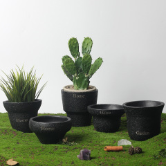 JYW124 Stone effect tapered cement plant pot