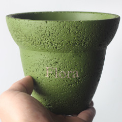 JYW126 Stone effect tapered cement plant pot