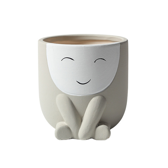 JYW2112 Addorable ceramic Animal pots with hand painting