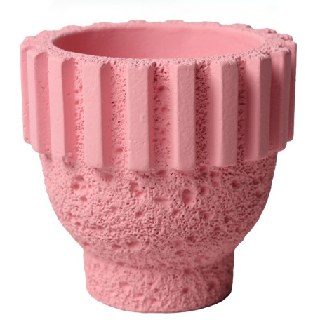 JYW144 Lava effect unique design cement pot for indoor garden