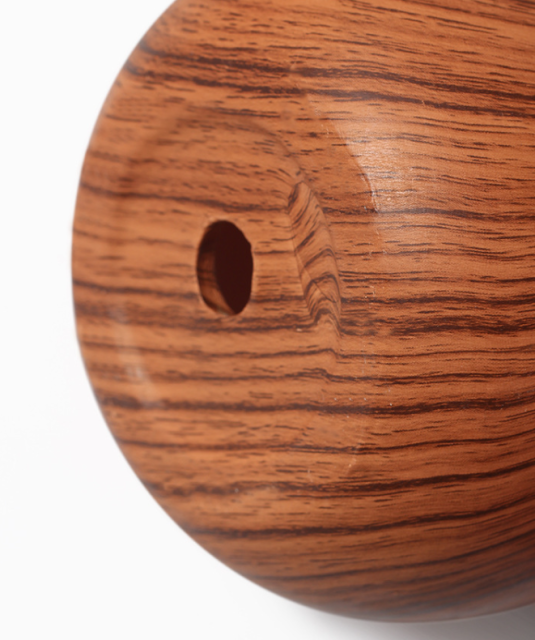 JYW2118 Round wood effect ceramic pot with saucer