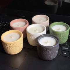 JWCV3003 New design cement candle vessel in different colors