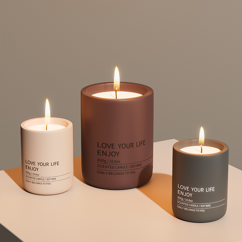 JWCV3004 Hot sale cylinder cement candle vessel