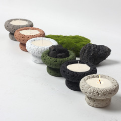 JWCV3001 New design Cement vessel candle with lava effect