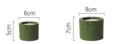 JWCV3005 Hot sale stone effect cement candle vessle