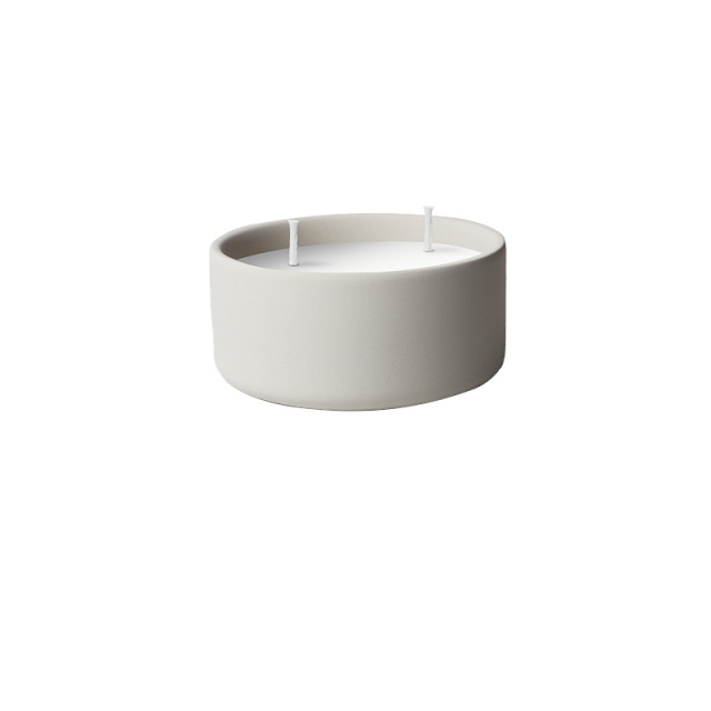 JWCV3010 White color cement candle vessel