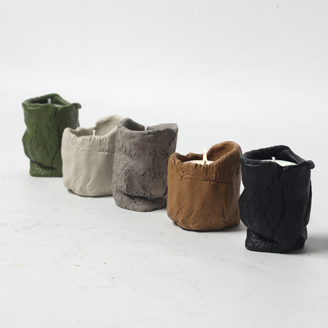 JWCV3006 Unique design cement candle vessel