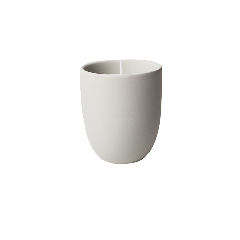 JWCV3011 Taper shaped white cement candle vessel