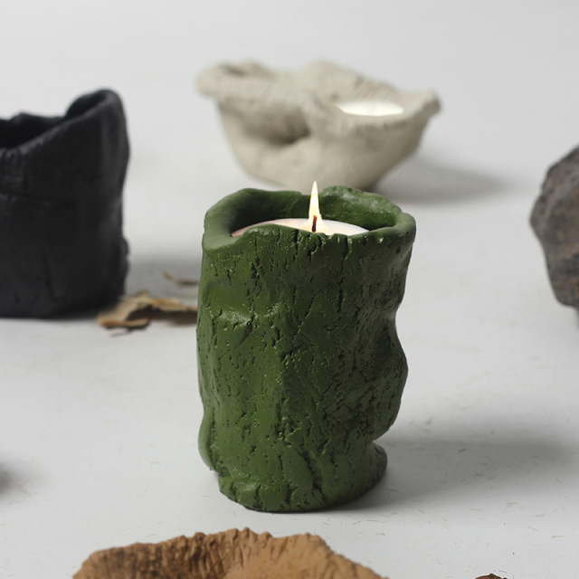 JWCV3006 Unique design cement candle vessel