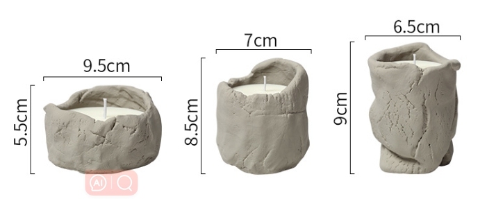 JWCV3006 Unique design cement candle vessel