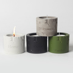 JWCV3005 Hot sale stone effect cement candle vessle