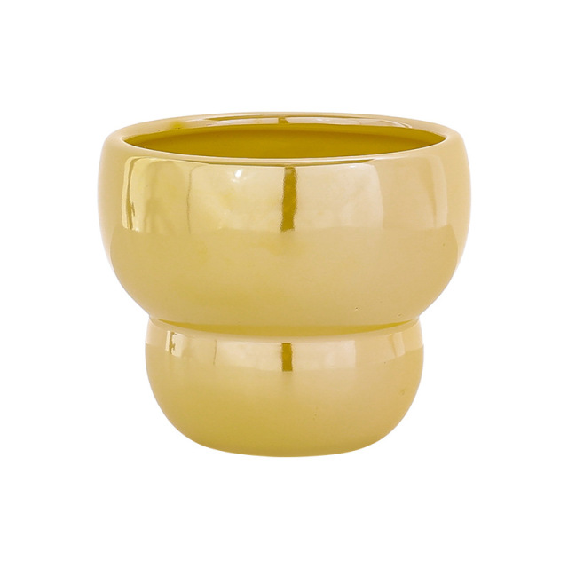 JYW2114 Best selling ceramic planter with pearlized finish